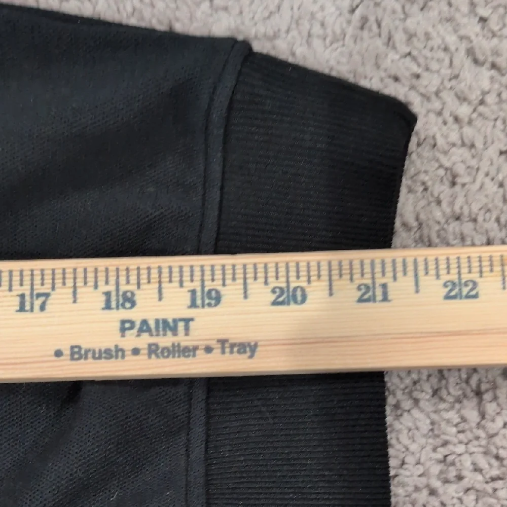 SPANX Airpique Black Sweatshirt with White Trim - Picture 6 of 7